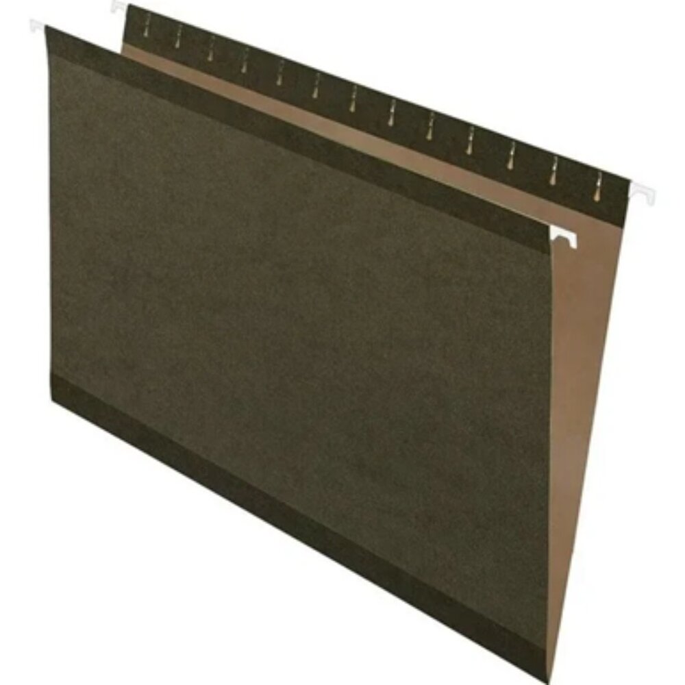 25 Pack Olive Green Legal Size Hanging Folders Reinforced 100% Recycled OS #1